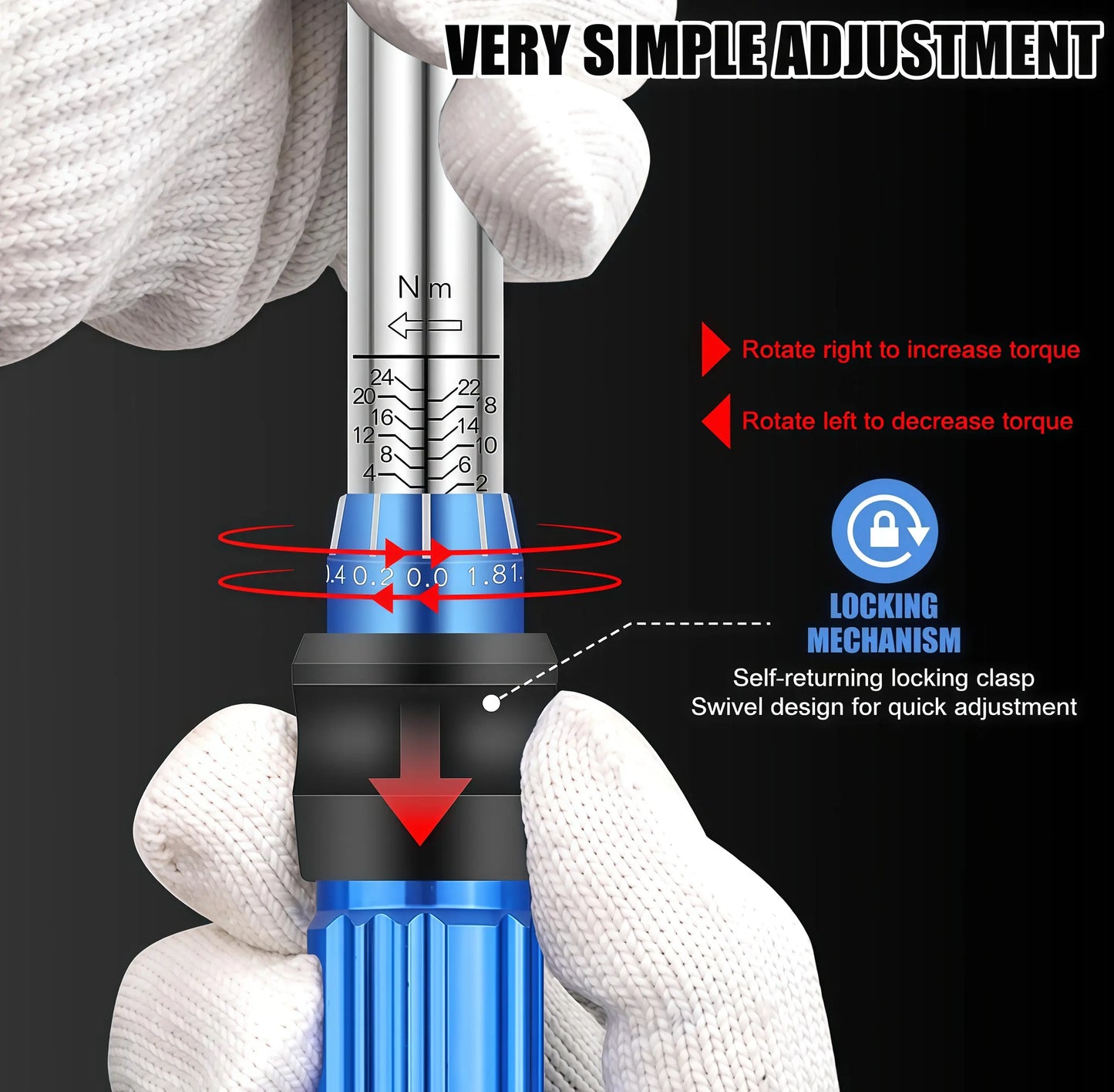 High Durability Torque Wrench Socket Spanner Kit - Precision Fastening Tool for Bicycle and Motorcycle Maintenance