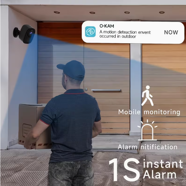 1296P 3MP Wireless Outdoor Security Camera – Battery-Powered WiFi, Spotlight, 2-Way Audio, Color Night Vision, AI & PIR Motion Detection, SD/Cloud Storage (SD Card Not Included)