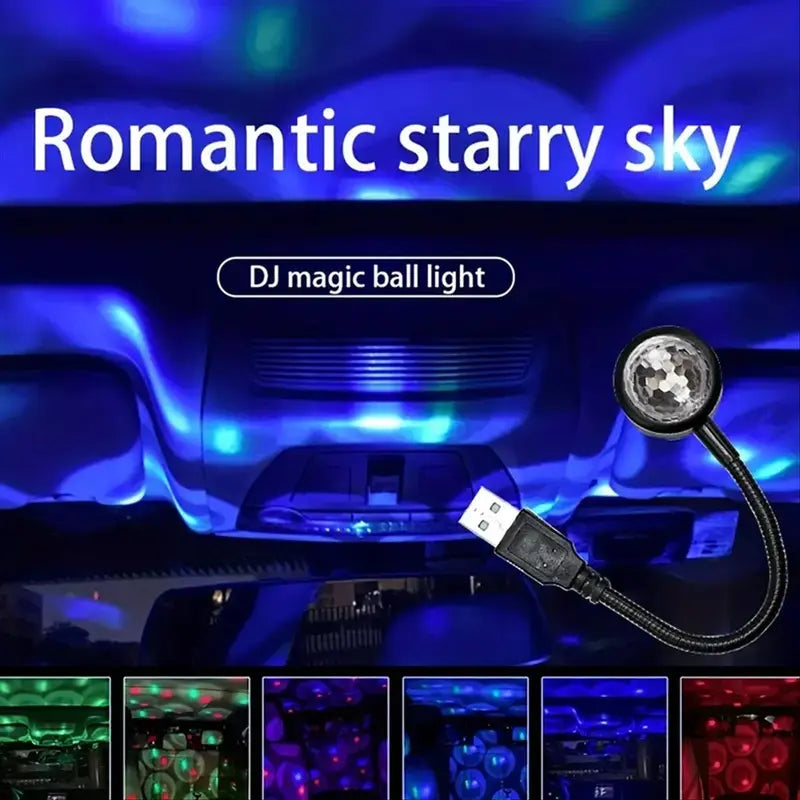 🔥 Limited-Time Offer, Order 1 Get 3 🔥 – USB Projection Lamp, Music Sync Mini Starry Sky Projector Light with USB Port, Ambient Light for Home Party Decor, LED Starlight Projector