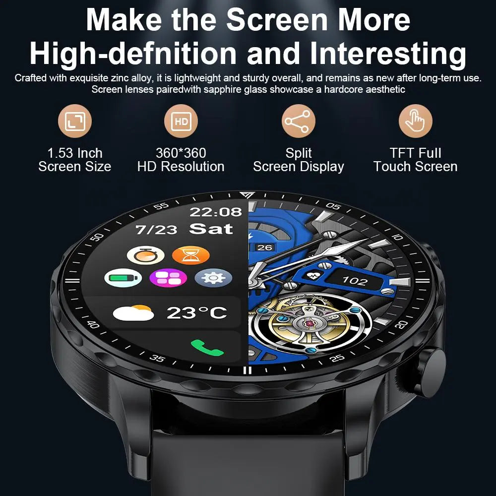 LIGE Multifunctional Smart Watch - USB Rechargeable, Water Resistant for Men and Women