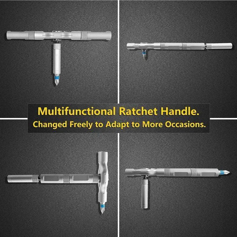 24-in-1 DIY Screwdriver Set - Switchable Shape Magnetic Ratchet Screwdriver with Portable Tool Box