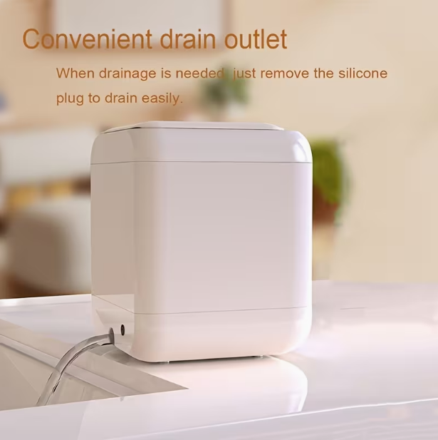 Stylish Mini Portable Washing Machine – High-Torque Pure Copper Motor, 4 Wash Modes, Separate Washing for Light & Thin Clothes, Helps Avoid Cross-Infection