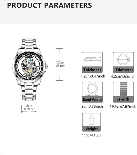 ⌚ Cash on Delivery ✨ BINBANG Men's Silver Color Steel Strap Dual-Sided Transparent Quartz Watch – Alloy Case, Analog Round Face – Luxury Trendy Sporty Casual Business Timepiece – Free Shipping