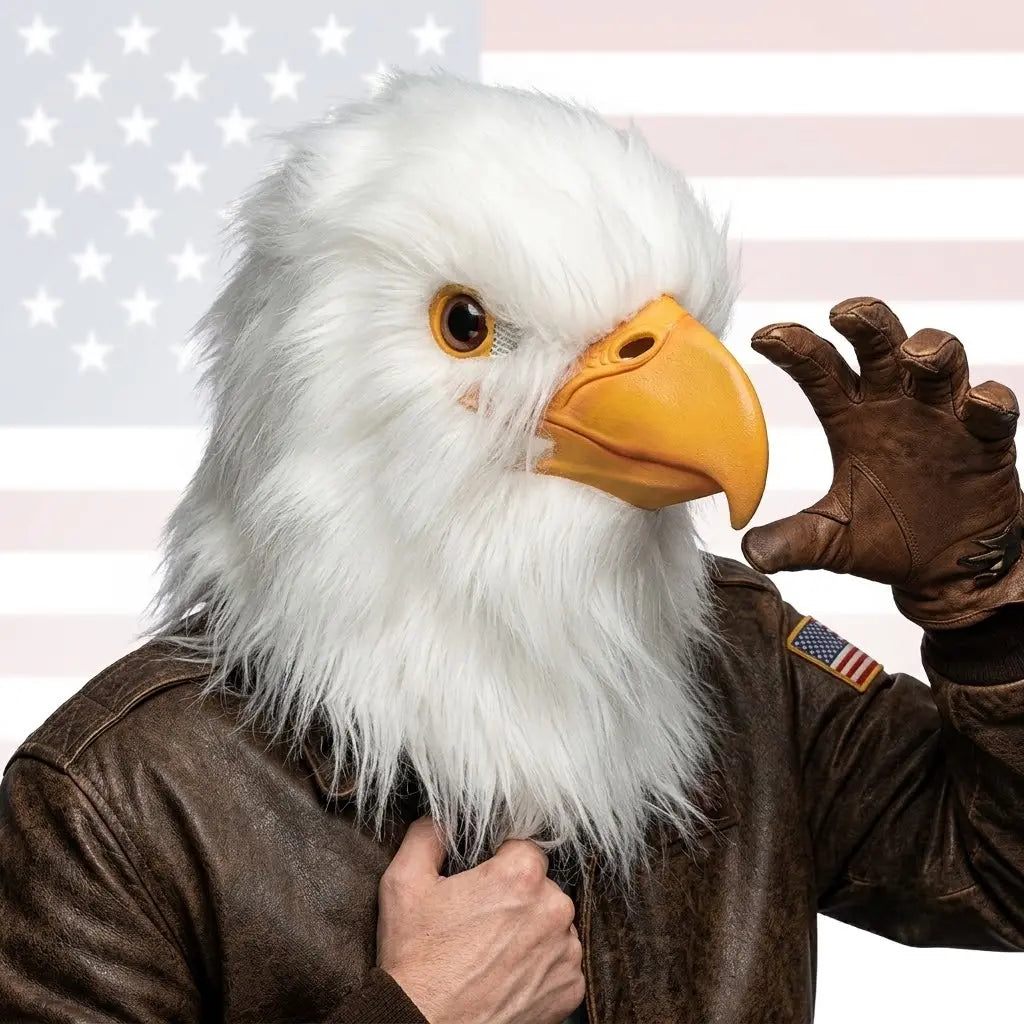 Realistic Eagle Masks Latex Hawk Head Helmet Halloween Bird Cosplay Animal Head Mask Party Props for Adults