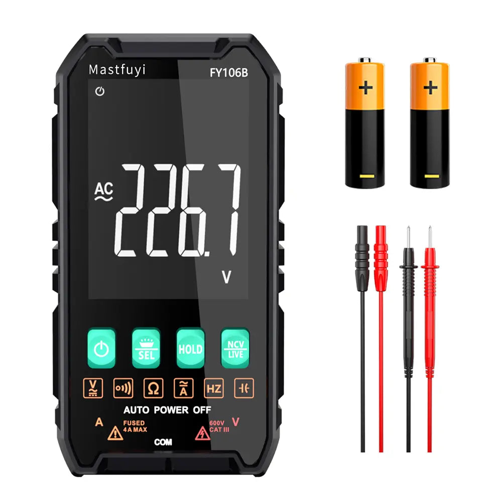 Mastfuyi FY106 Lightweight Smart True RMS Digital Multimeter - 3999 Counts voltmeter, Auto-Ranging, CAT III 600V, Professional Voltage Tester with Test Leads, Tools and Gadgets, Work Accessories, Mechanic Tools for Live Wires image 10