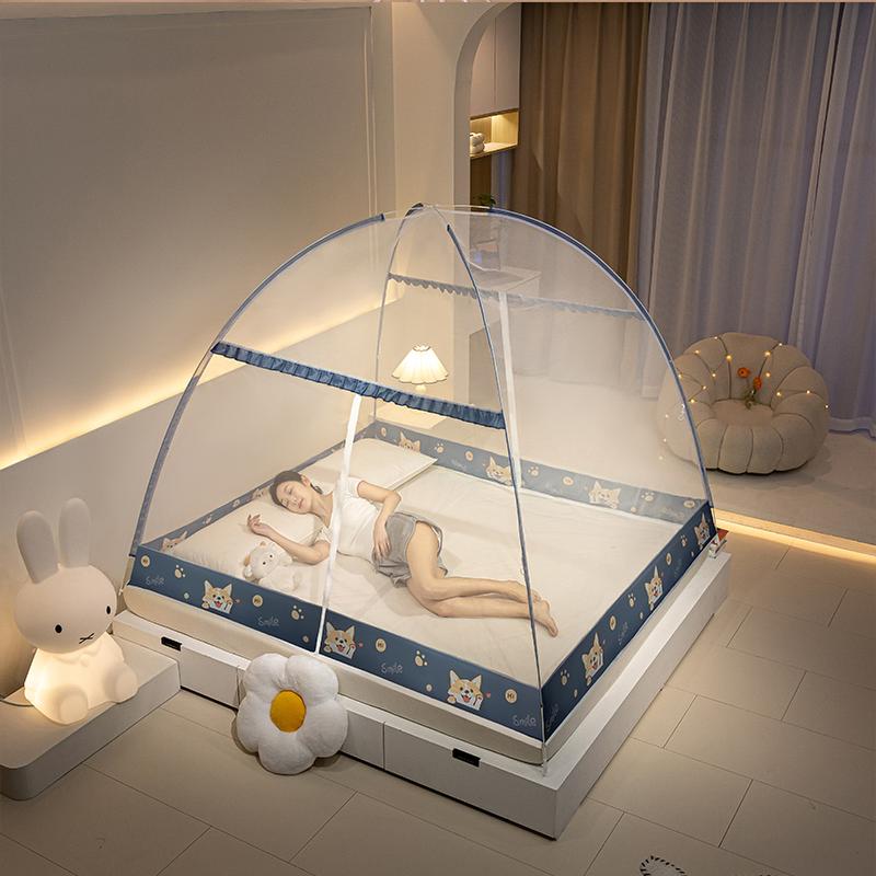 Pop-Up Mosquito Net Tent for Bed Free Standing Bed Canopy 1 Second Setup with 360° Full Coverage Portable Folding Design for Home & Outdoor Anti-Bug Netting 59 inches x 79 inches