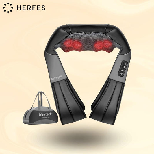 Neck Shoulder Back Massager with Heat - Shiatsu Massager Adjustable Relaxing Gift Plug-in Comfort neck black massage devices Daily Lightweight Fathersdaygift