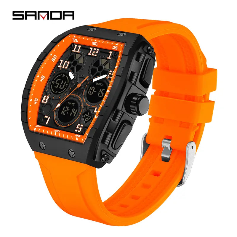 findtime Men's Watch, New Electronic Watch, Digital Multifunctional, Fashionable And Versatile Alarm Clock, Men's Holiday Gift, Suitable for Outdoor Activities, Travel Timepiece, Stylish Wristwatch, Sleek Design Watch, Highquality Timepiece, Electronic image 3