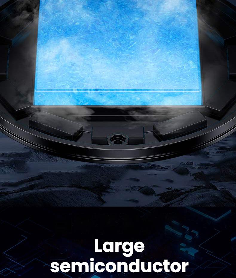 FS18 Magnetic Semiconductor Phone Cooler, 30W High Power AI Intelligent Temperature Control, 3 Cooling Modes, RGB Color Lights & LED Temp Display, Universal for iPhone Android iPad for CODM PUBG Freefire Gamers