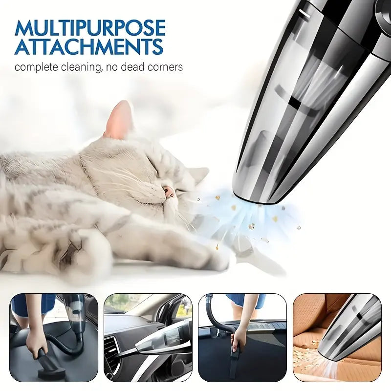 Mini Cordless Handheld Vacuum Cleaner | Powerful Suction for Pet Hair, Dust, Crumbs & Small Messes | Perfect for Home & Car Cleaning | Lightweight, Portable & Wireless with Multiple Attachments | Quick Clean Anytime Anywhere image 9