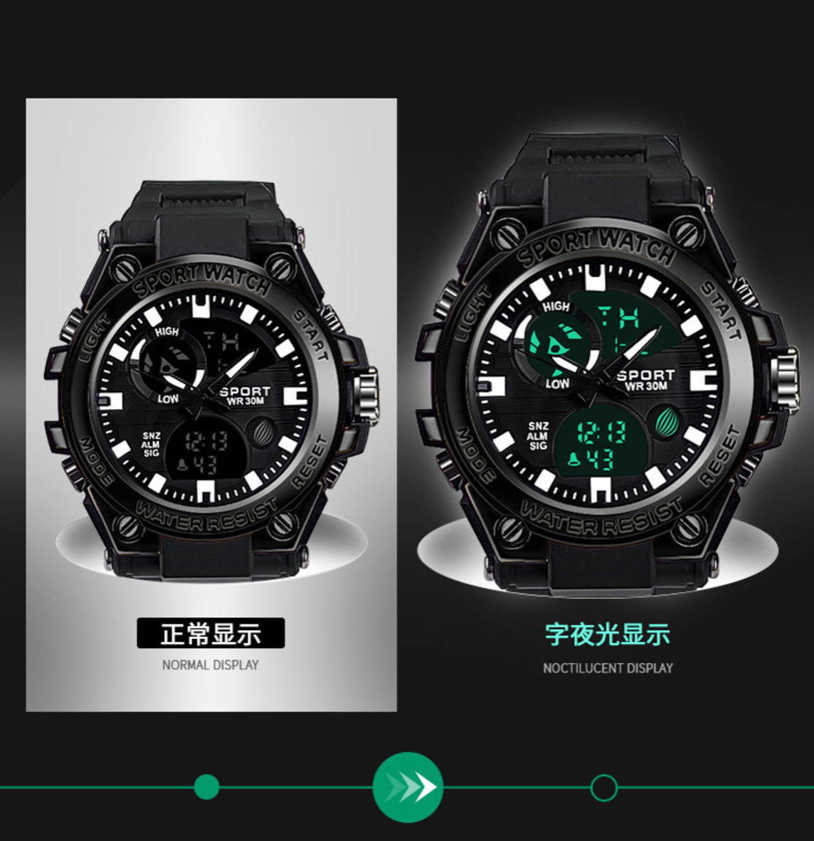 [New 2026] Men's Digital Watch, Multi‑Functional Outdoor Wrist Watch, Sports Luminous Function, Military‑Grade Quality, Waterproof and Dust‑Resistan