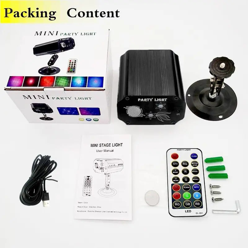 1pc All Aluminum One Body Party Disco Light with Remote Control, USB Powered, for Party Birthday Wedding Holiday Christmas Decoration, Halloween, Lighting Experience