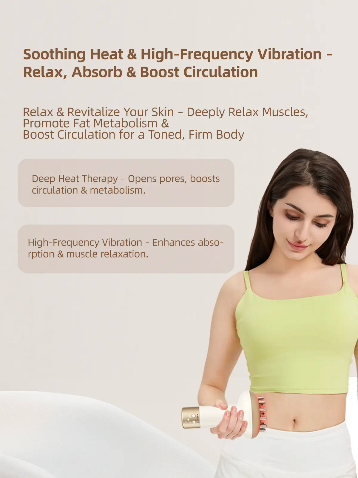 【TikTokShopRestock】Deep Tissue Massager for Sciatica & Back Pain Relief - Electric Pulse Device with Heat, Vibration, Red Light Therapy for Leg, Hip & Nerve Pain, Portable (Gold）) Detox Gift mini image 8