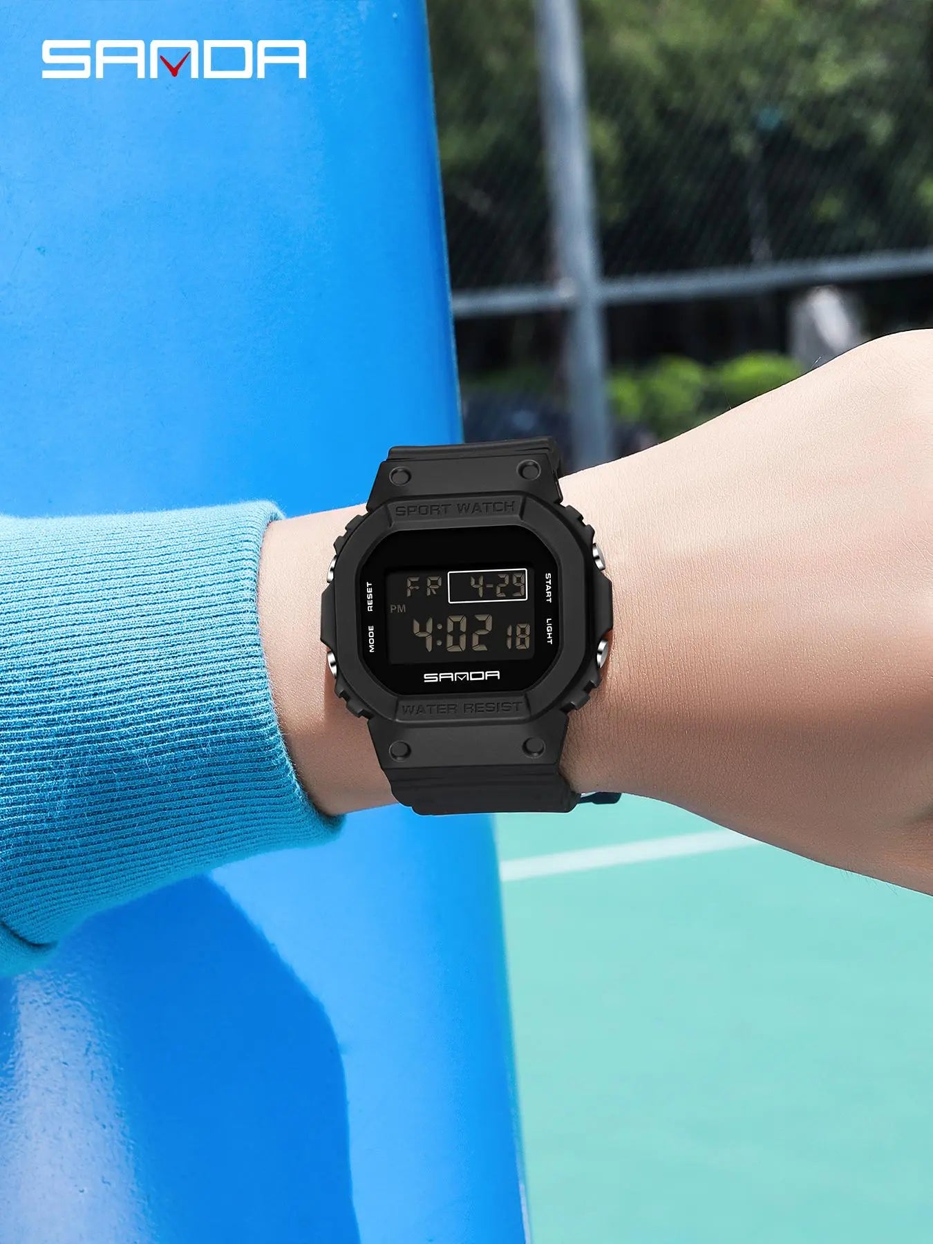 Men's Fashion Digital Watch, Casual Sporty Watch with Luminous Dial & Alarm Mode, Waterproof Outdoor Watch for Men with Box, Water Resistant Wristwatch, Fashion Wristwatches, Fashionable Waterproof Watch image 2