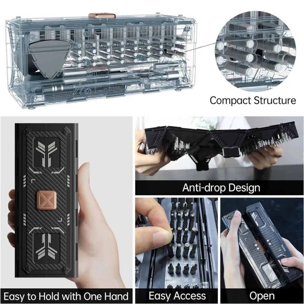 180-in-1 precision screwdriver set with 21 kinds of 160 magnetic drills for laptop repair, glasses, Xbox, manual DIY, etc screwdriver，springtok image 3