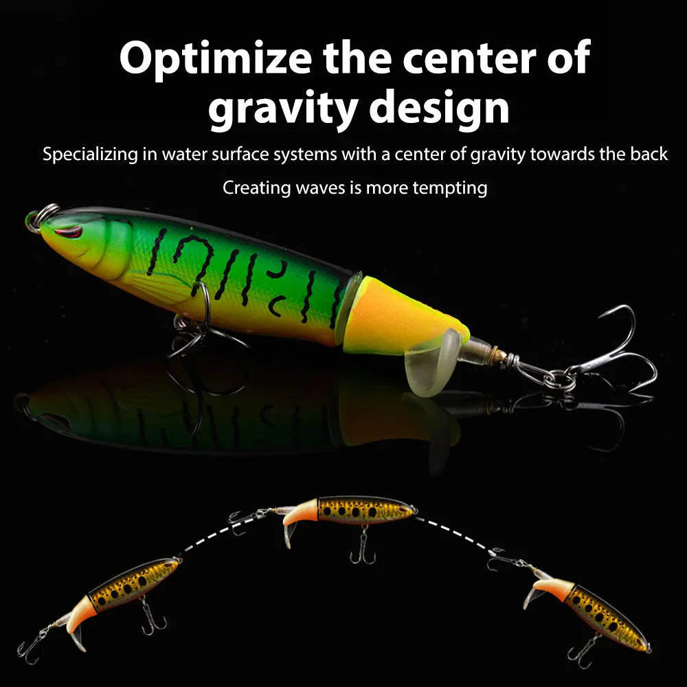 EXCROCK 5/10pcs Artificial Fishing Lure with box, 13.5g Simulation Fishing Lure with Hook, Fishing Accessories for Outdoor Fishing Equipment, 10cm Whopper Plopper, Swimbaits, Fishing Lure Bait image 6
