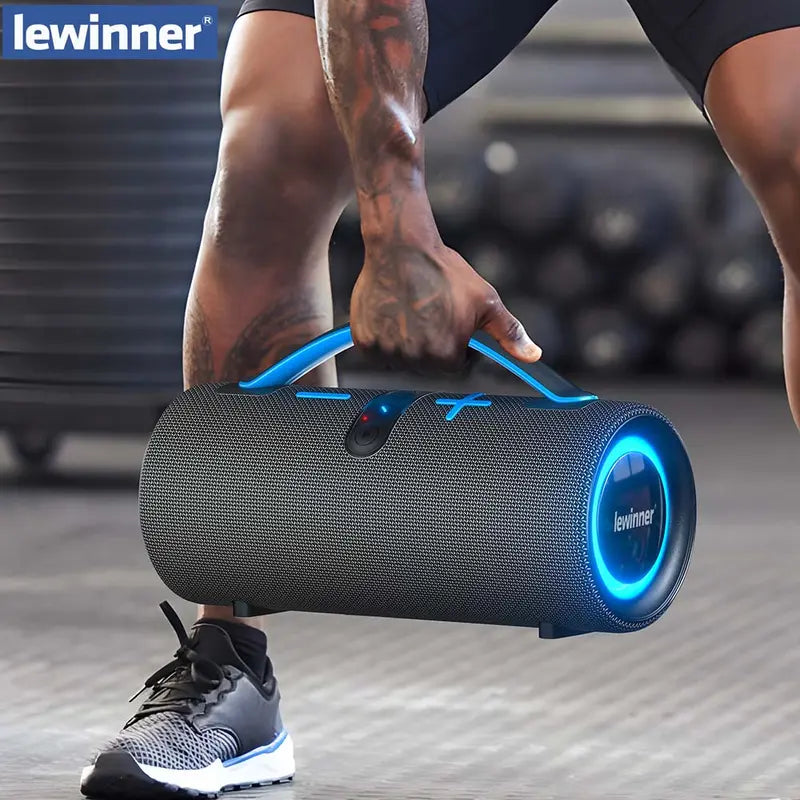 Lewinner Portable Wireless Bluetooth TWS Speaker, Outdoor Wireless Speakers with 60W Loud Stereo Sound, Deep Bass, RGB Lights, Dual Pairing, 20Hours Playtime for Home/Outdoor/Party/Beach, Gift Ideas Outdoorfun Audio