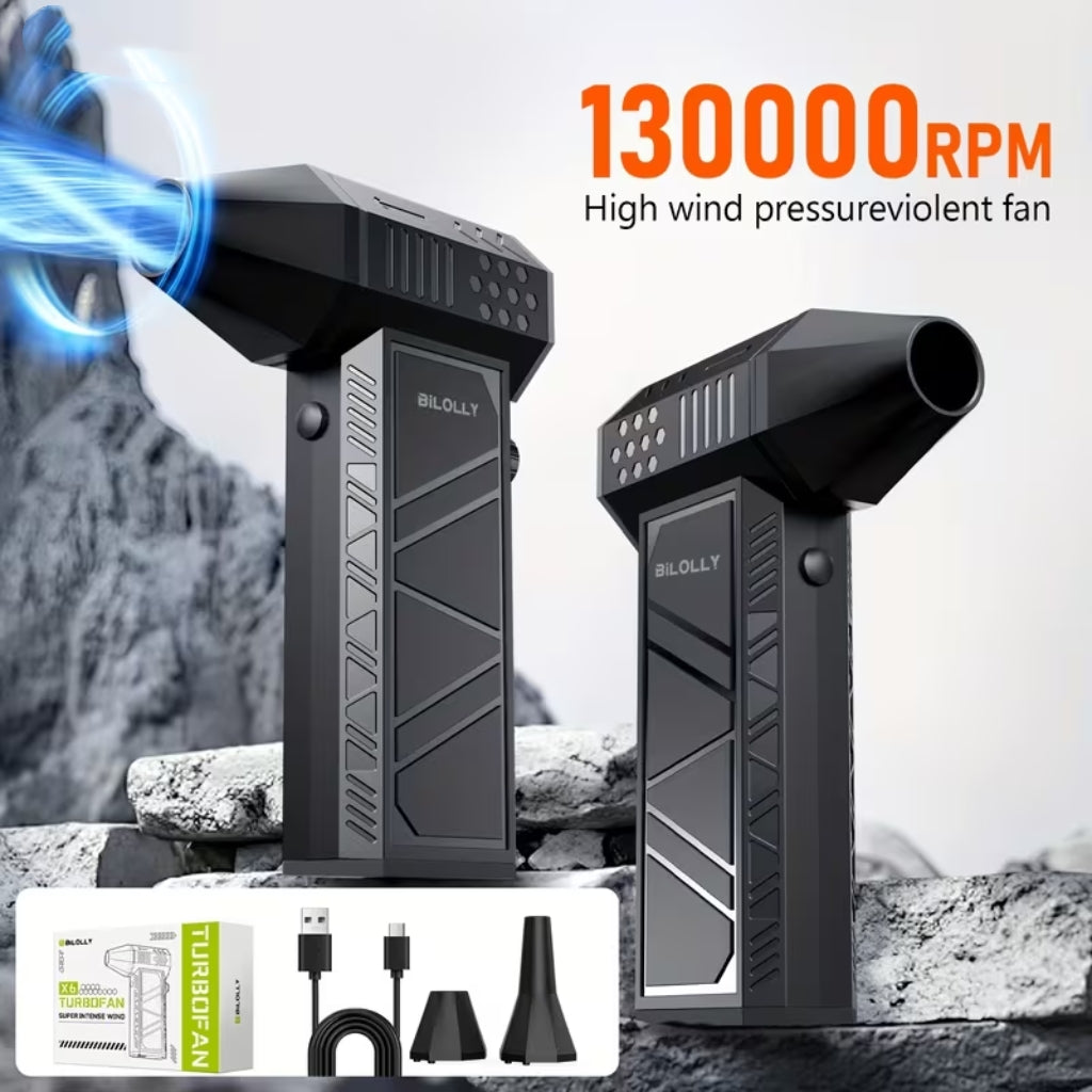 Compressed Air Duster – High‑Power Turbo Fan, Wireless Rechargeable, 130000RPM, 3‑Speed 100000/110000/130000RPM – Perfect for PC Keyboard, Car & Household Cleaning