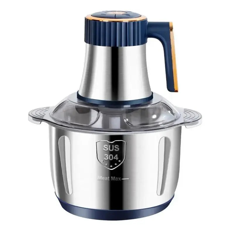 Stainless Steel Electric Meat Grinder & Food Processor – 5L Chopper & Slicer, Multi-Function Kitchen Appliance