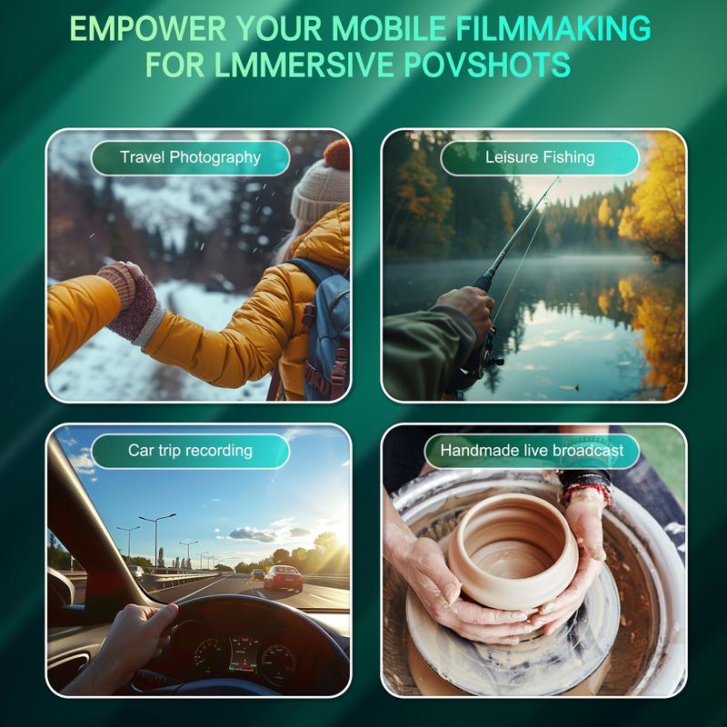 Magnetic Neck Mount for Phones - Hands-Free POV/Vlog Holder, Chest Strap for iPhone 16 15 14 13, Android, Action Cameras, and Smartphone Accessories