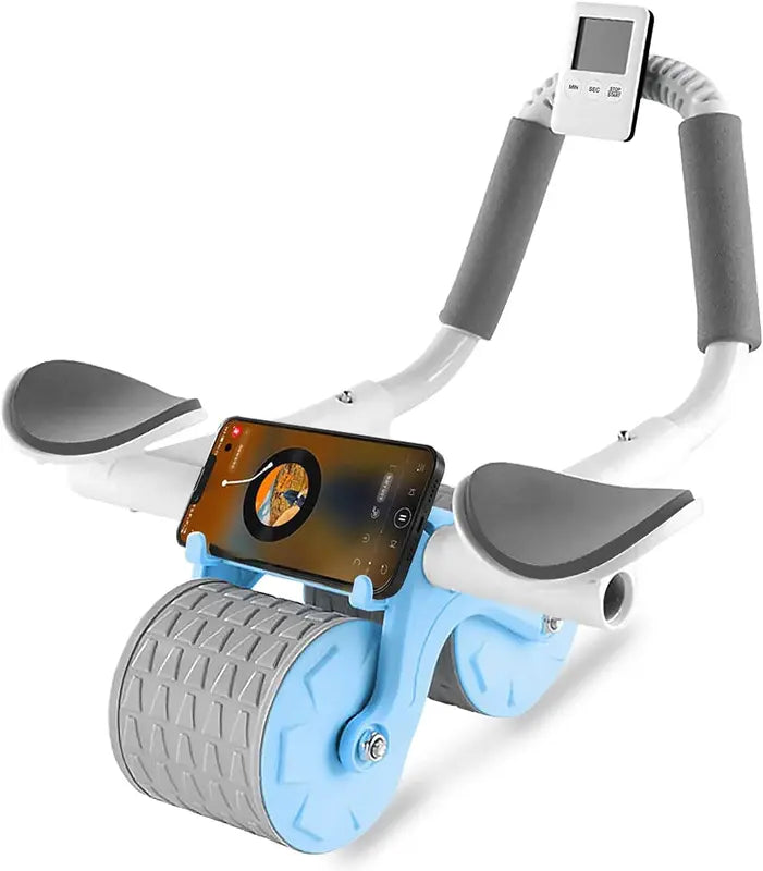 Elbow Support Automatic Rebound Abdominal Wheel, Ab Roller for Abdominal Exercise Machine, Abs Workout Equipment, Dolly Core Strengthening Trainer Fitness Belly Training