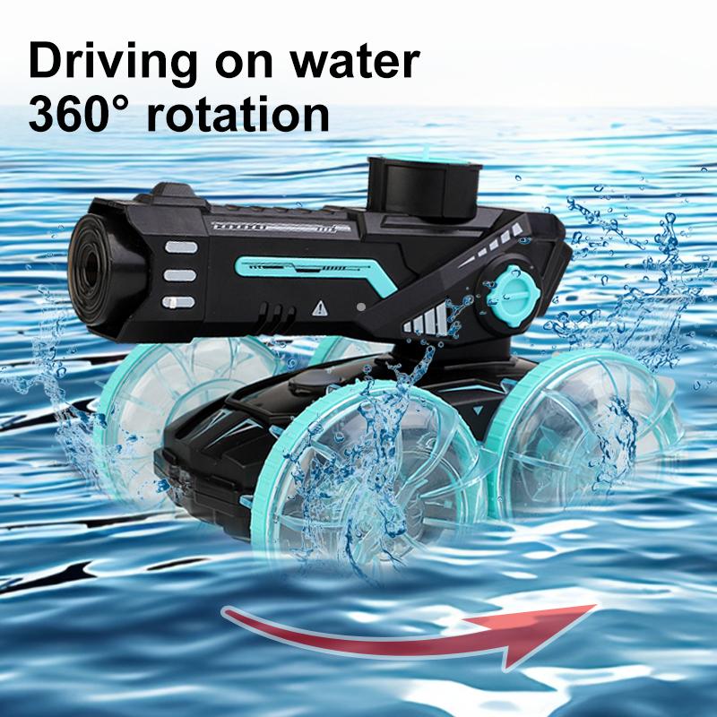 Remote Control Wate Car Boat with Lights & Self-Dispensing,Cool Outdoor Summer Beach Pool Toy,Child Gift,Back To School Gift
