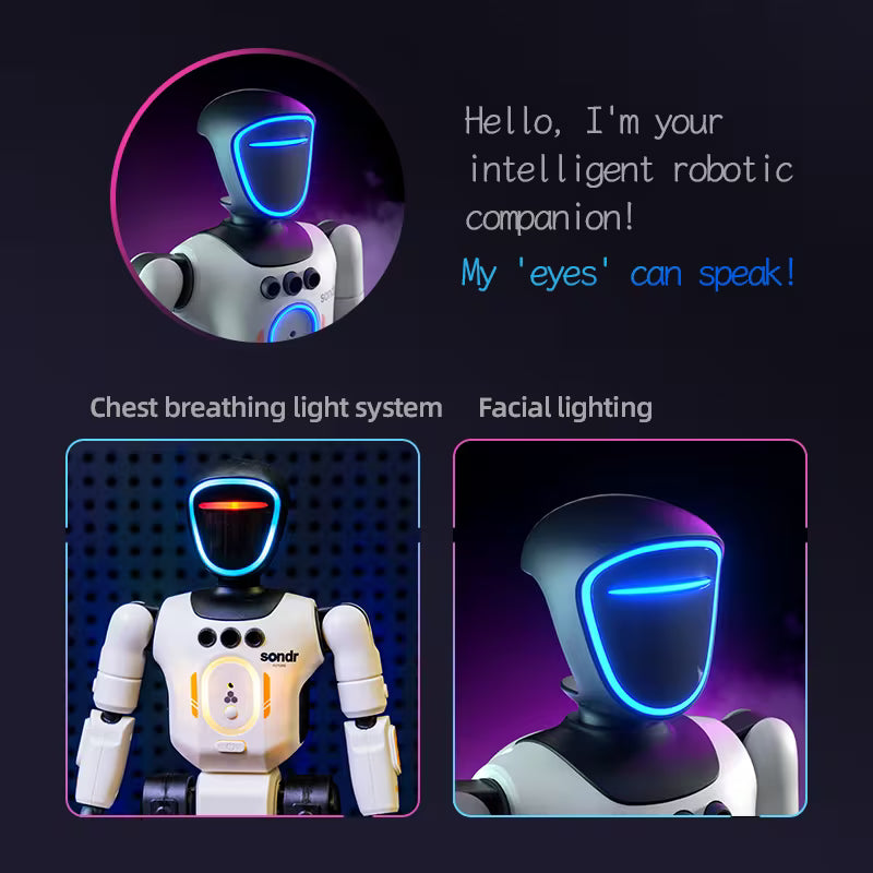 AI Smart Remote Control Humanoid Robot – Pose Control Joints, Gesture Sensor, Voice Recording, Interactive Dancing & Coding Toy for Kids