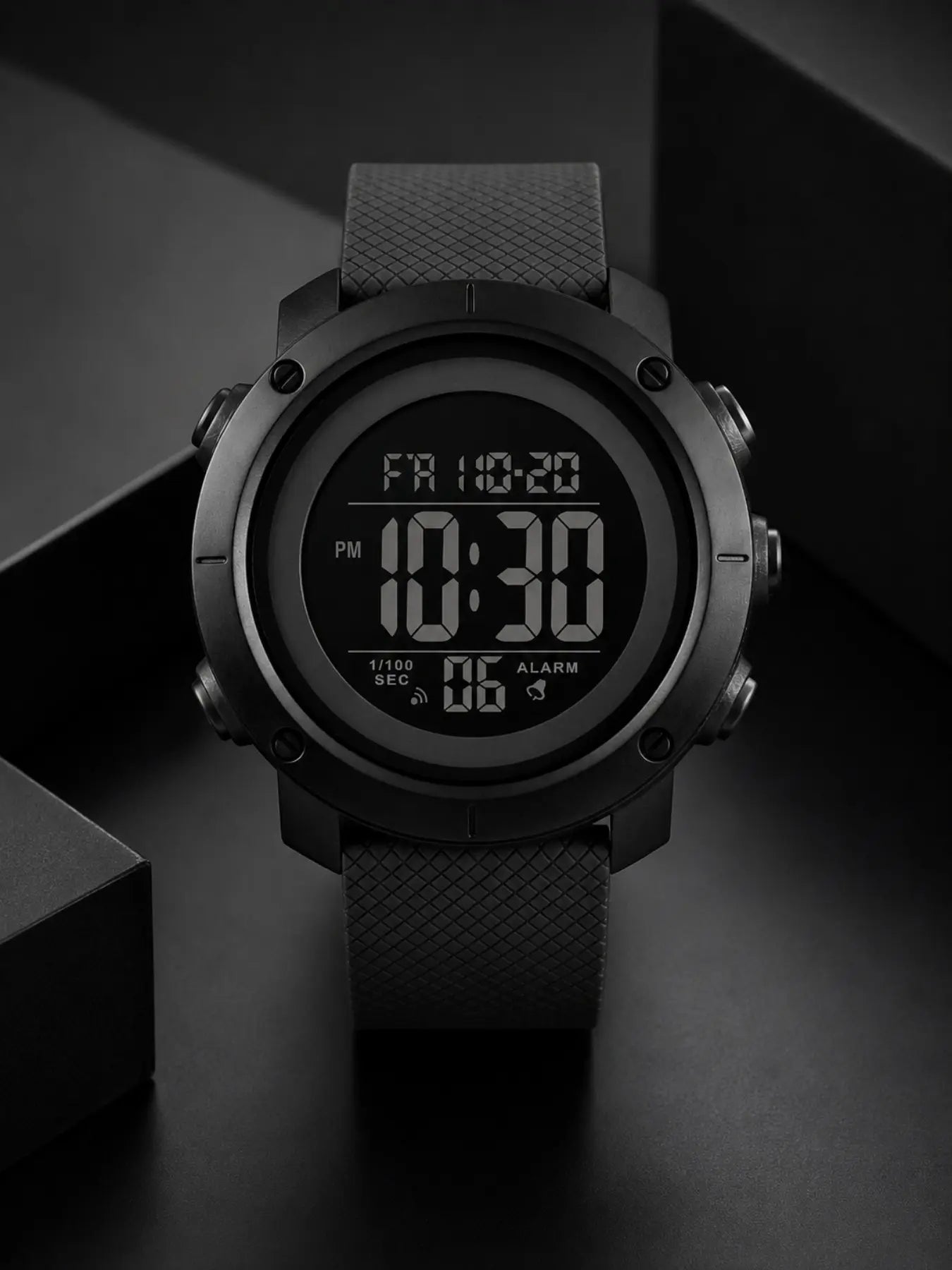 Skmei Full Digital Display Watch, Casual Style Multi-Function PU Band Watch, 50m Waterproof, Quartz Movement, Digital Multifunctional Watch, All Seasons Use image 9