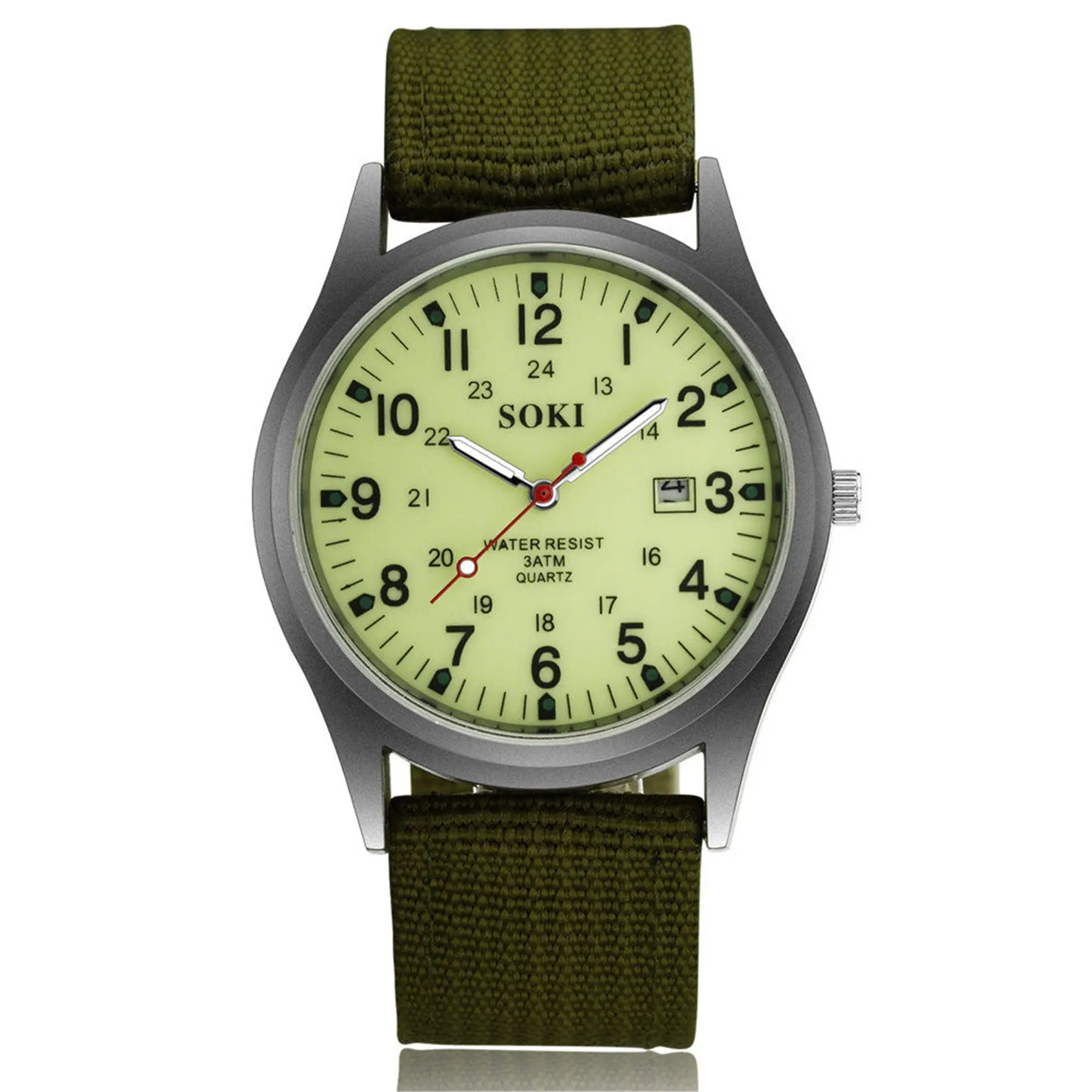 OIDEA Men's Tactical Military Watch - Men's Accessories, 24-Hour Analog Quartz Field Wristwatch with Luminous Hands, Extended Nylon Band summerwins image 9