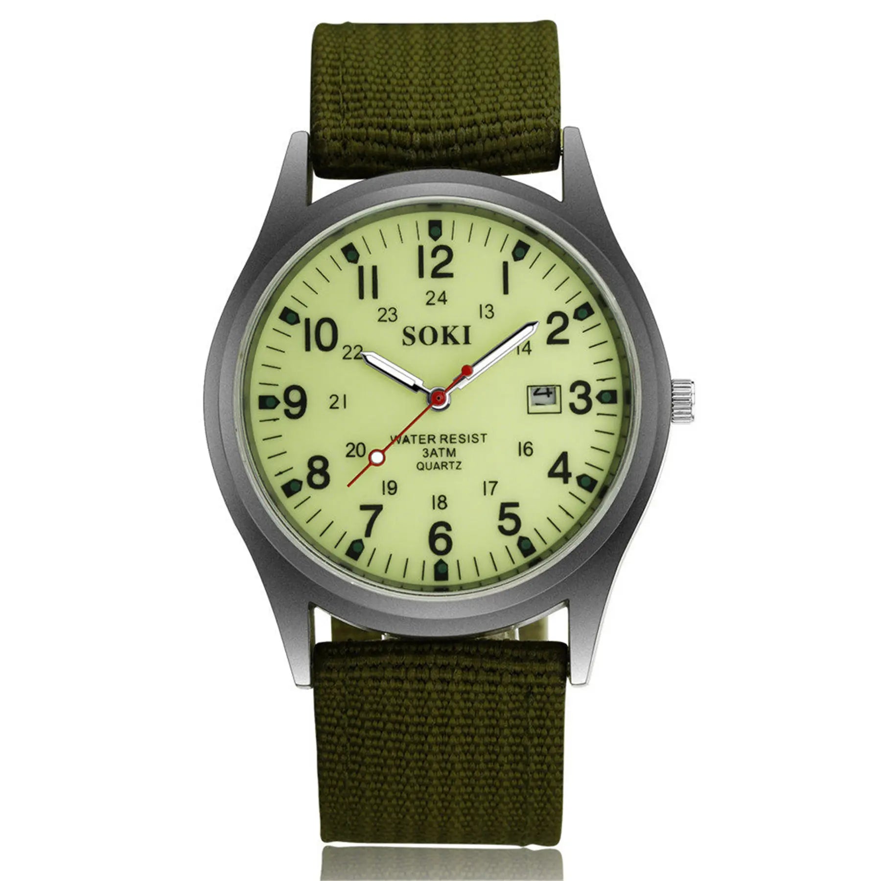 OIDEA Men's Tactical Military Watch - Men's Accessories, 24-Hour Analog Quartz Field Wristwatch with Luminous Hands, Extended Nylon Band summerwins image 9