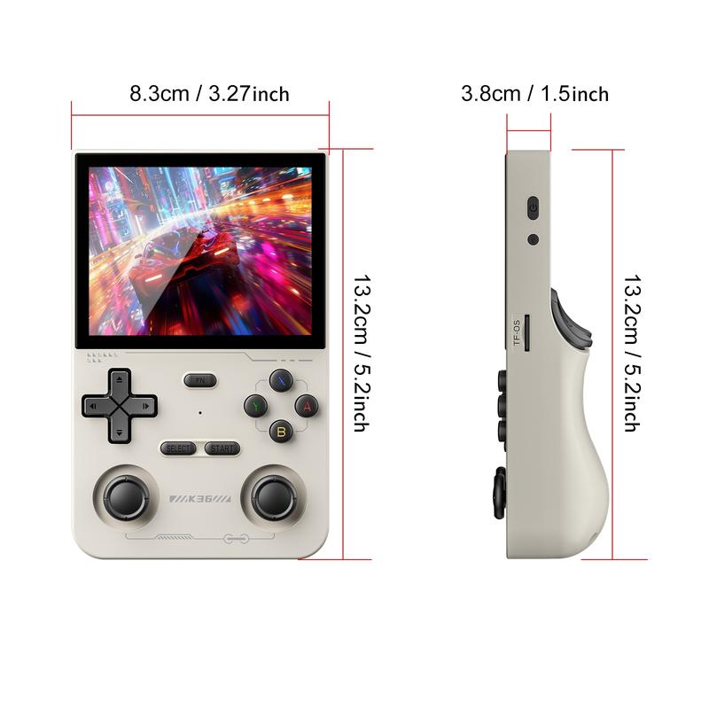 K36 Portable Handheld Game Console, 3.5 Inch HD IPS Screen Handheld Retro Game Player, Rechargeable Gaming Device with 16000+ Games & 20+ Simulators
