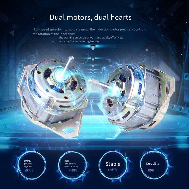 25New Twin Tub Washer 14.33Lbs semi-automatic double-bucket electric washing machine - household top-loading washing machine with new double-drum rotatingdrying function