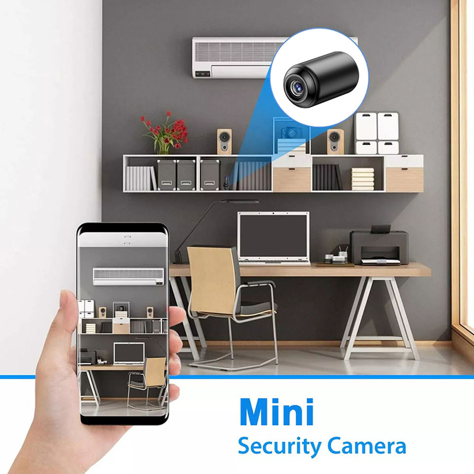 Indoor Security Camera Wireless Camera Hidden Spy Camera for Home Use, Mini Security Wireless WiFi Camera, Night Vision Nanny Cam for Baby, Pets, Compatible with Smartphone, Tablets