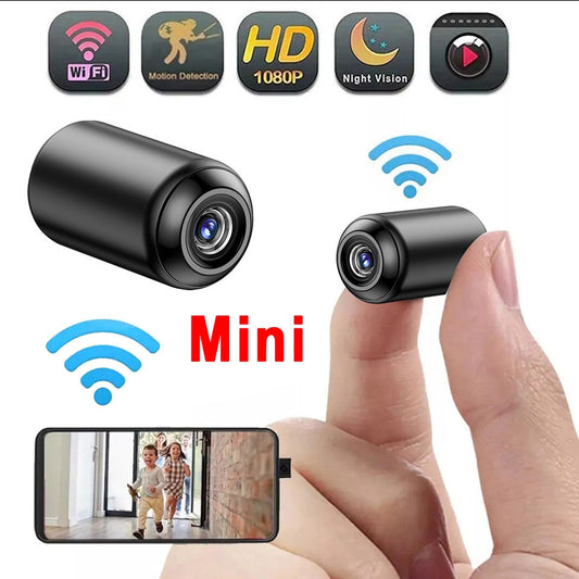 Indoor Security Camera Wireless Camera Hidden Spy Camera for Home Use, Mini Security Wireless WiFi Camera, Night Vision Nanny Cam for Baby, Pets, Compatible with Smartphone, Tablets