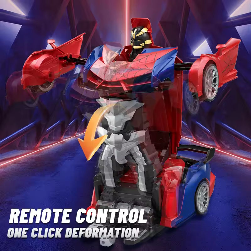 Tibibee Transform Easter RC Cars for Boys 3-15,2.4Ghz Remote Control 1:18 Scale Robot Deformation 360° Rotation Rechargeable Batteries Included High-Quality ABS Plastic Gift Set,Blackfriday,Christmas