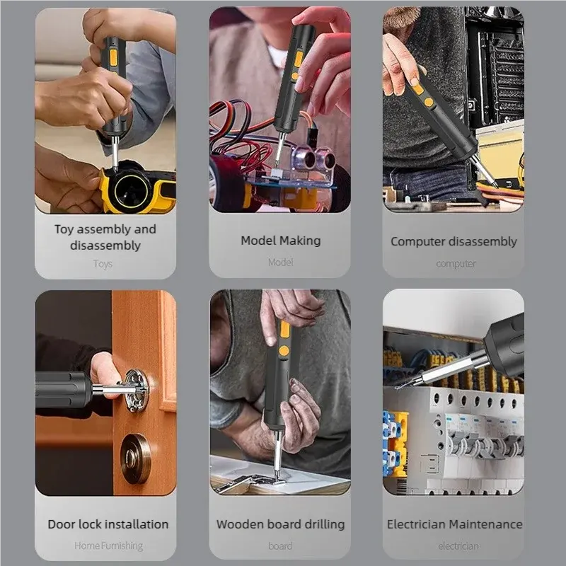 2026 New Rechargeable Mini Electric Screwdriver for Home Use, 47-Piece Kit with Tool Box, Free Delivery, Cash On Delivery