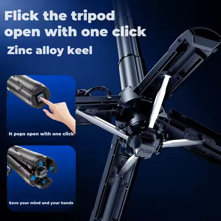 2025 New 4-in-1 Multifunctional mini Selfie Stick with 360° Rotation Compact Stylish Wireless Bluetooth Control Magnetic Phone Holder for Selfies Video Recording Vlogging Compatible with Most Phones - Stabilizer Camera,Maxinum extend to 68cm