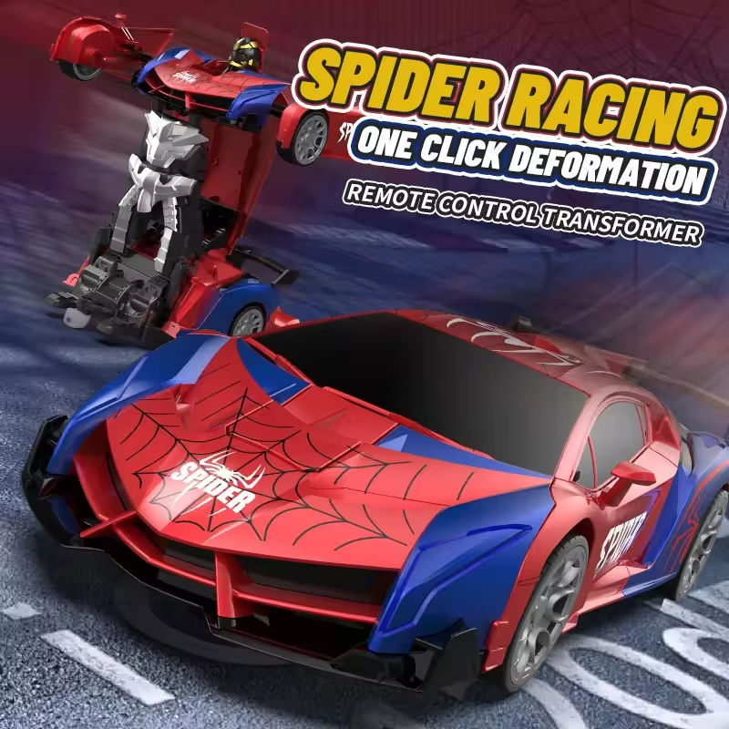 Tibibee Transform Easter RC Cars for Boys 3-15,2.4Ghz Remote Control 1:18 Scale Robot Deformation 360° Rotation Rechargeable Batteries Included High-Quality ABS Plastic Gift Set,Blackfriday,Christmas