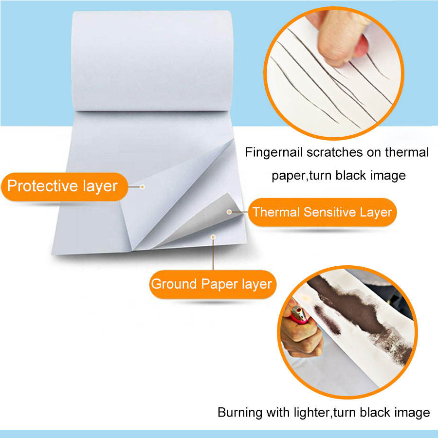 [100 Rolls Per Carton] 57mmx50mm Thermal Receipt Paper, 18 Meters Length, Thermal Printing Paper, Queue Ticket Paper, Suitable for Catering, Service, Shopping Malls, Warehouses and Other Industries
