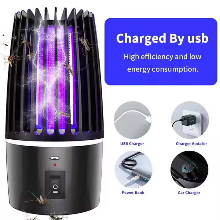 [2026 New] Electric Shock Mosquito Killer Lamp, USB Rechargeable, 2000mAh