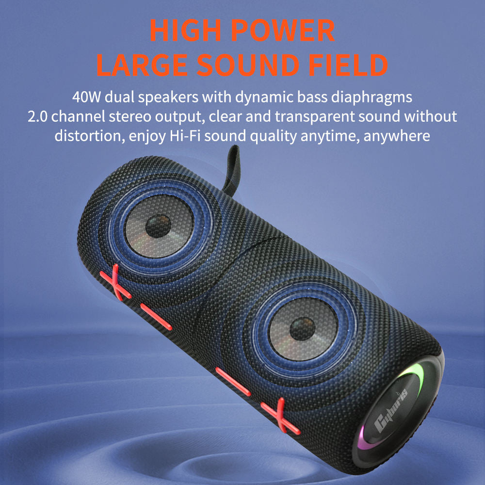【S11 Plus】 2 in 1 Bluetooth Speaker 40W High Volume Stereo IPX6 Waterproof 24 Hours Play Time Bluetooth V5.3 Connectable for Smartphones & More bluetooth speaker subwoofers Audio Magnetic
