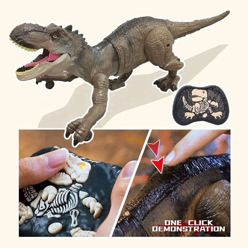 Remote Control Dinosaur Animal Toy, Spinosaurus and T-rex, swift movement & water spray, gift for boys