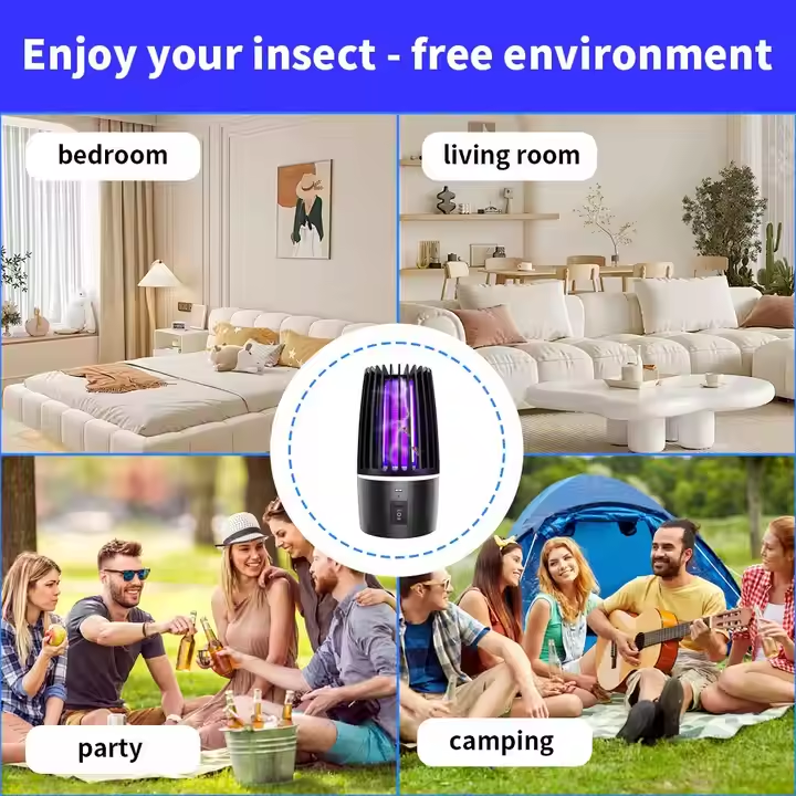 [2026 New] Electric Shock Mosquito Killer Lamp, USB Rechargeable, 2000mAh
