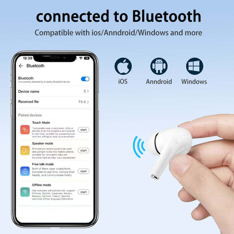 2026 New A9 Pro Bluetooth Earphones, In-ear with Color Screen, Wireless Noise Reduction, Long Battery Life, Sports Headset