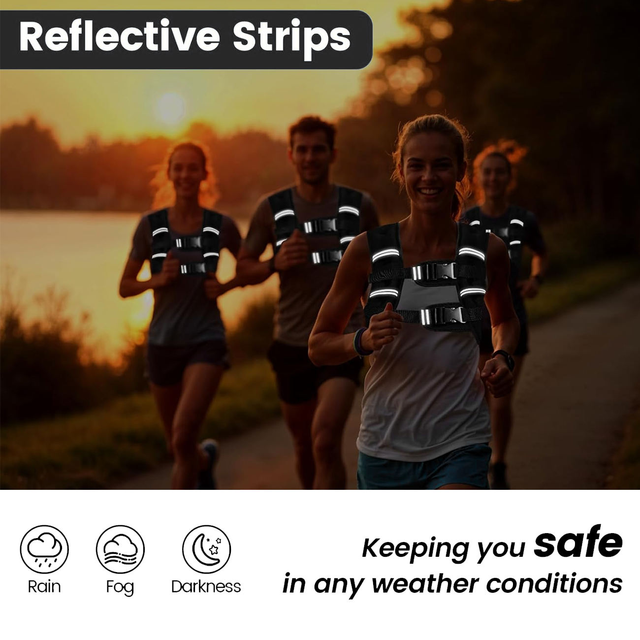 Weighted Vests-5.44gk Rucking vest with Detachable Phone Pouch&Reflective Stripes&Adjustable Straps for Men&Women|Workout enhancer for Motivational walking,Strength Training,Running,Home Workouts