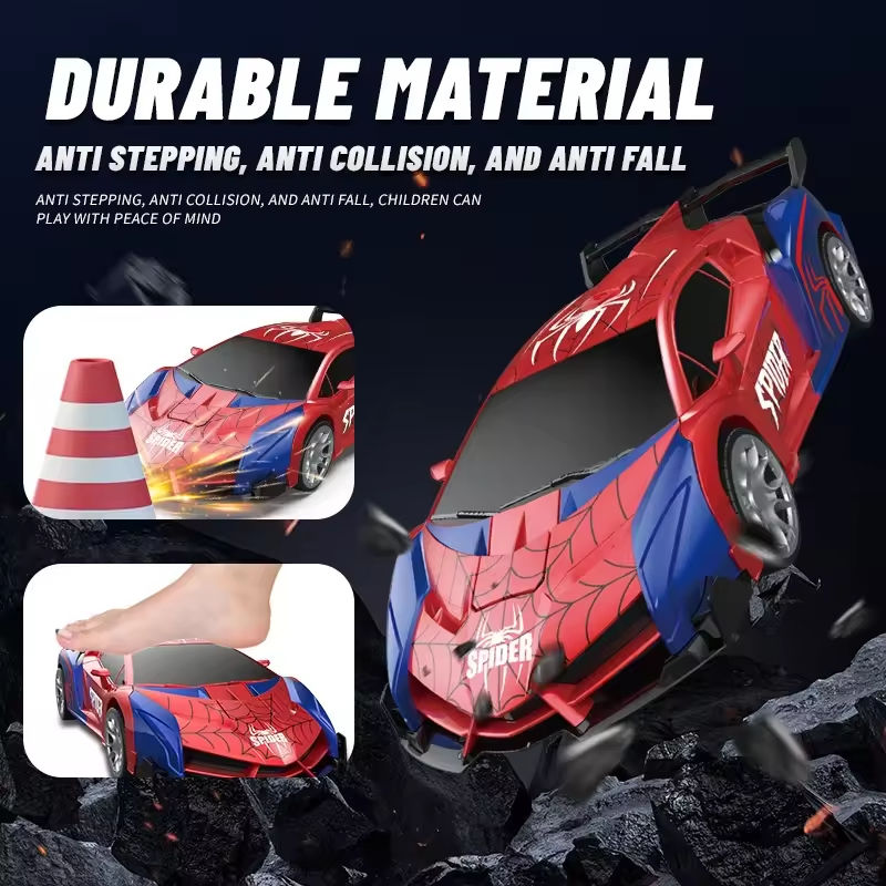 Tibibee Transform Easter RC Cars for Boys 3-15,2.4Ghz Remote Control 1:18 Scale Robot Deformation 360° Rotation Rechargeable Batteries Included High-Quality ABS Plastic Gift Set,Blackfriday,Christmas