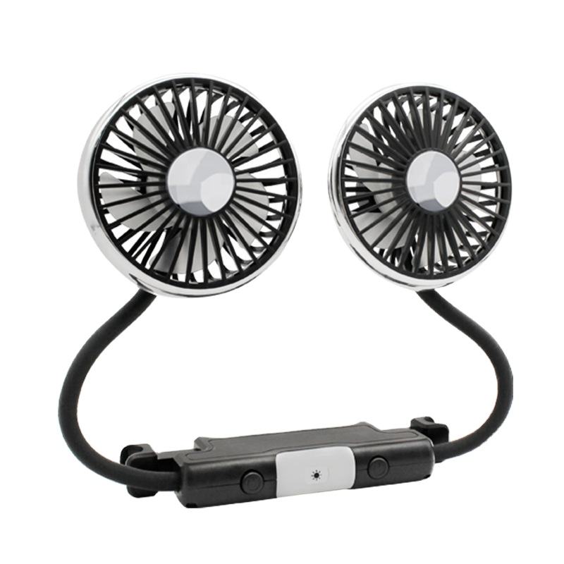 2026 New Rear Seat Car Fan, Special USB Dual-Head Mini Cooling Fan with Strong Wind, 12V/24V Compatible for Car & Truck Seats, Fits All Vehicle Models, Cash On Delivery, Free Delivery