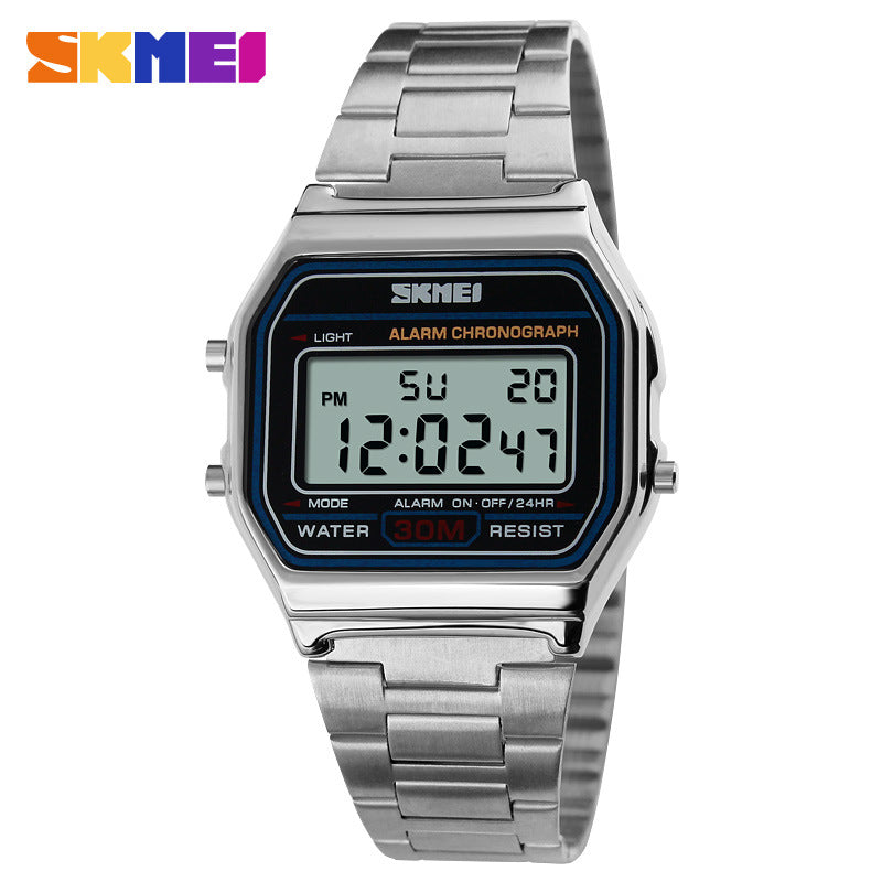 2026 New Skmei 1123 Hot Sale Men Watch, Trendy Digital Watch for Men, Waterproof Multi-Function, Stainless Steel Strap, Cash On Delivery, Free Shipping