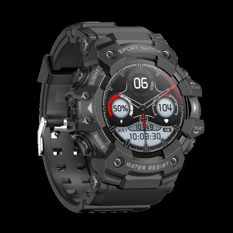 New Durable Men Smart Watch – Wireless Call, AI Voice Assistant, 100+ Outdoor Sports Modes, Built‑in LED Flashlight, 350mAh Battery – Perfect for Outdoor Lovers & Father’s Day Gift