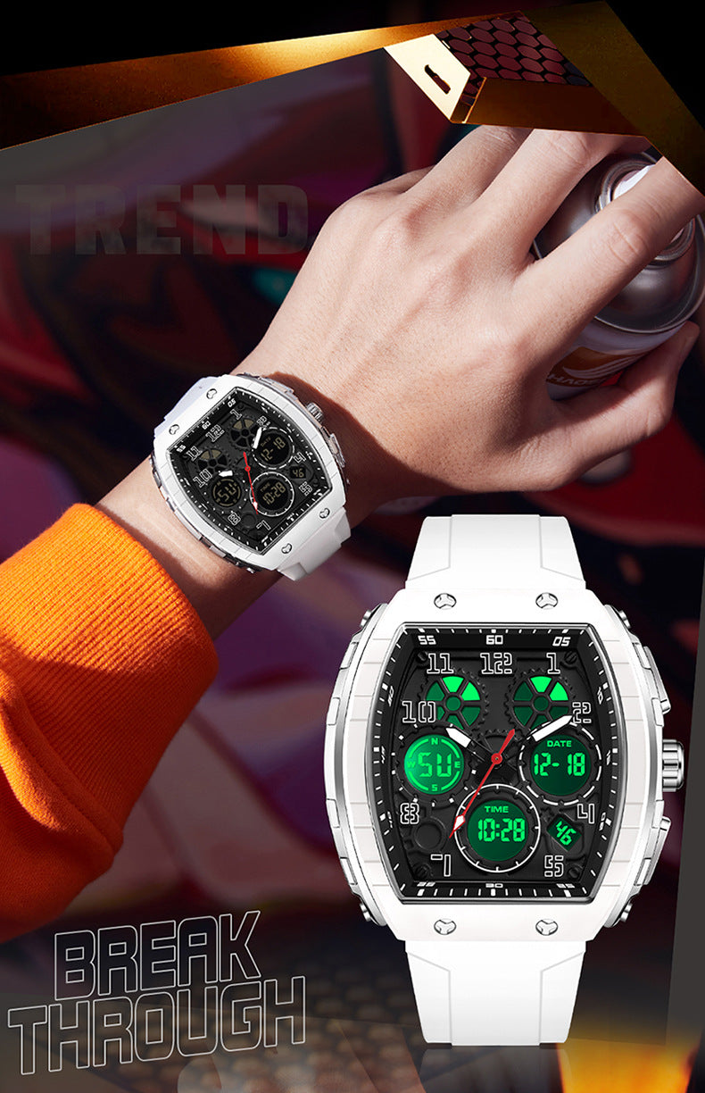 Men's Sporty Waterproof Quartz Watch, Fashionable Luminous Watch with Calendar Display for Party, Daily Clothing Decor, Trendy All-match & Exquisite Watch for Gift with Box